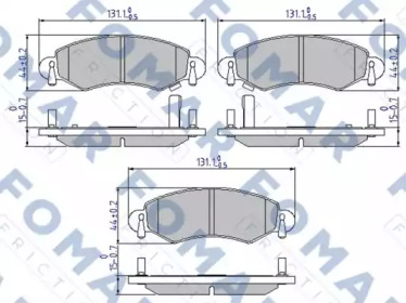 FOMAR FRICTION fo683181 -  Комплект тормозных колодок, дисковый тормоз